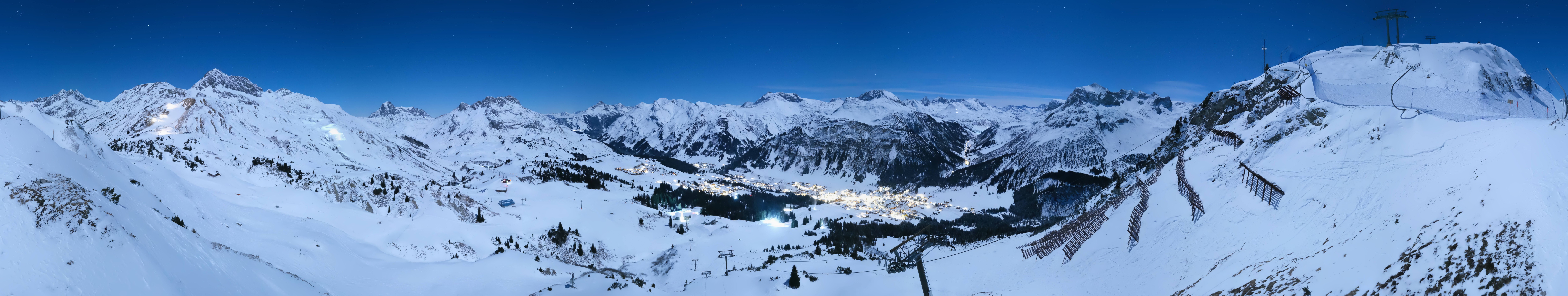 Archiv Foto Webcam Lech-Zürs: Kriegerhorn Panoramablick