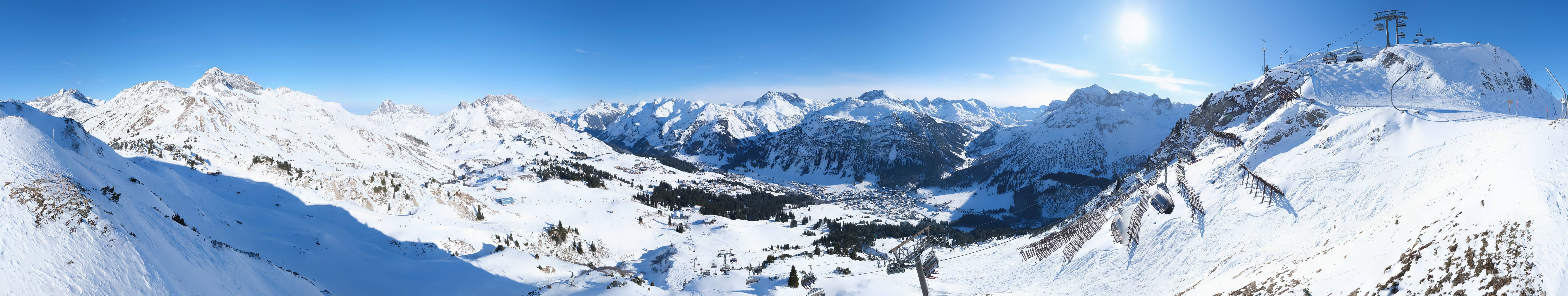 Archiv Foto Webcam Lech-Zürs: Kriegerhorn Panoramablick