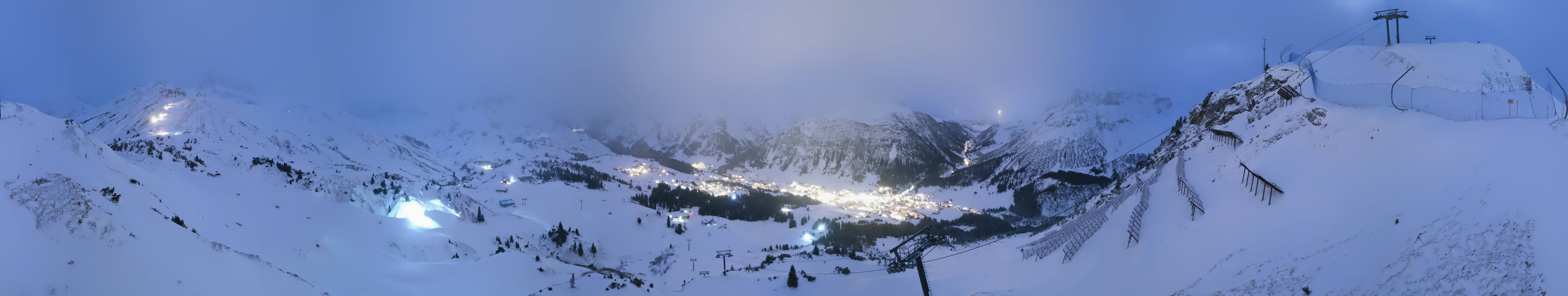 Archiv Foto Webcam Lech-Zürs: Kriegerhorn Panoramablick