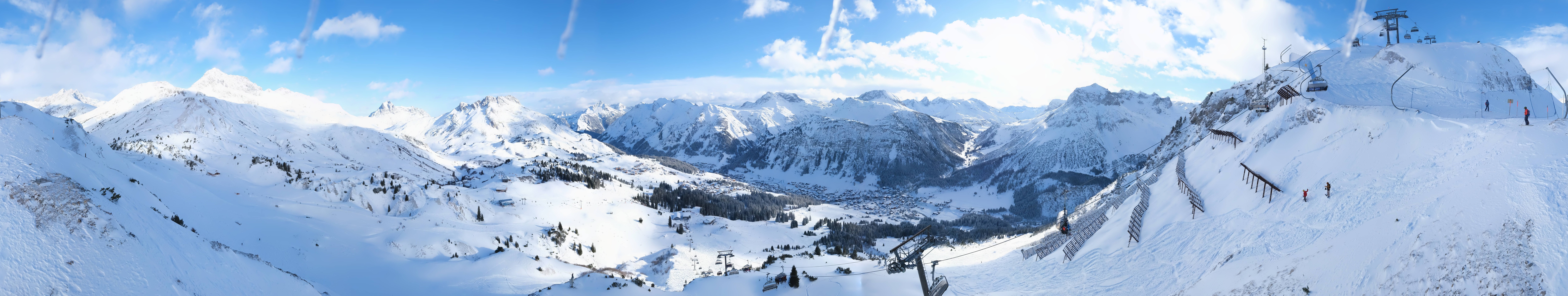 Archiv Foto Webcam Lech-Zürs: Kriegerhorn Panoramablick