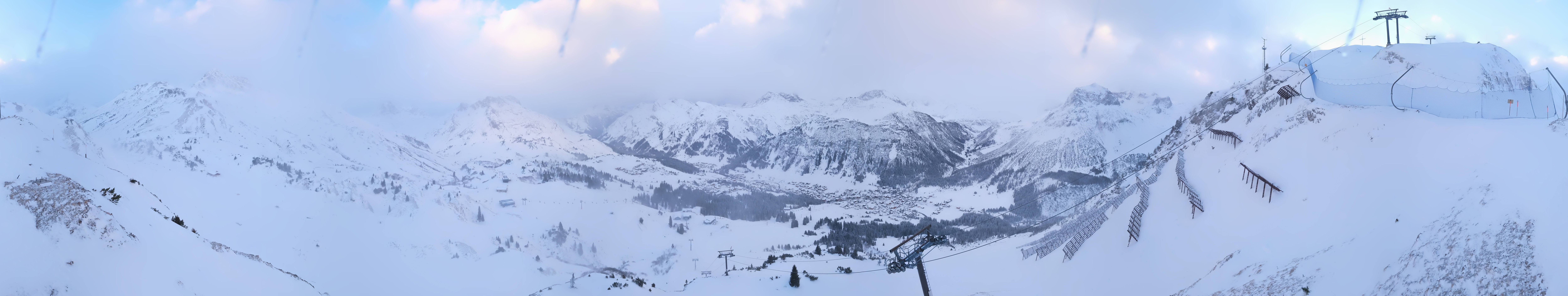 Archiv Foto Webcam Lech-Zürs: Kriegerhorn Panoramablick