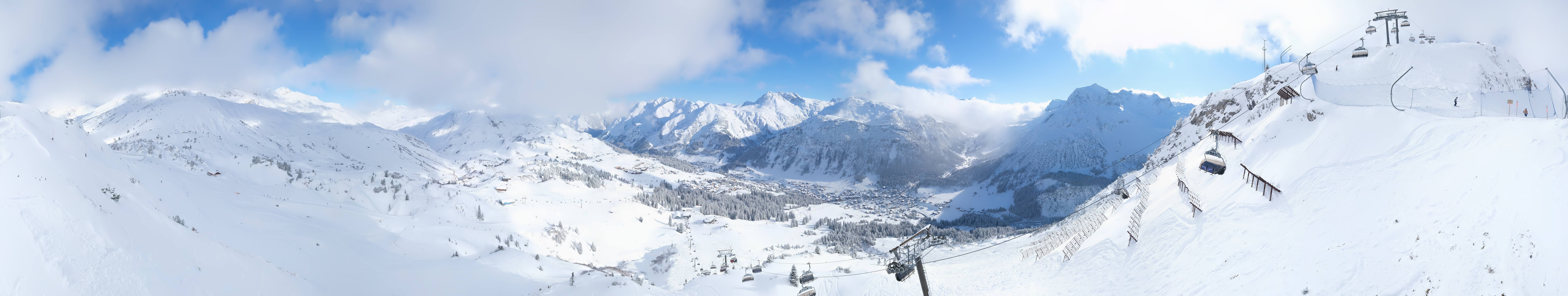 Archiv Foto Webcam Lech-Zürs: Kriegerhorn Panoramablick