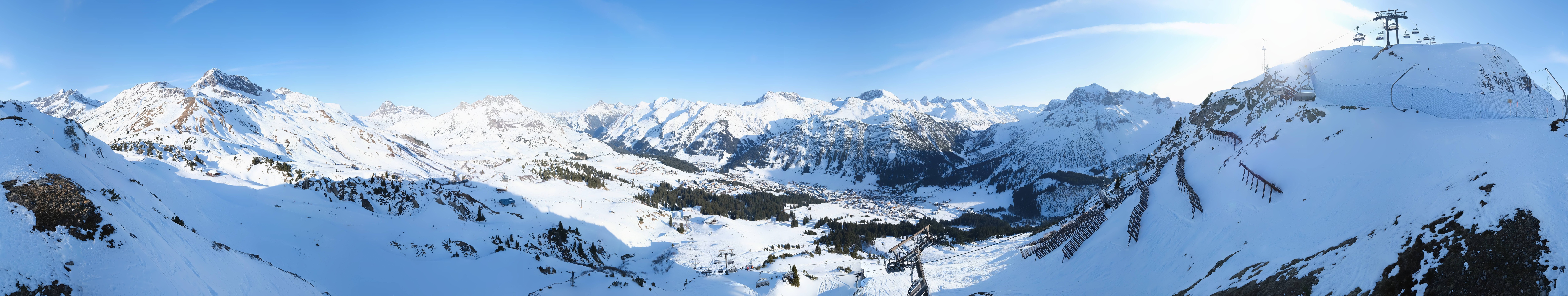 Archiv Foto Webcam Lech-Zürs: Kriegerhorn Panoramablick
