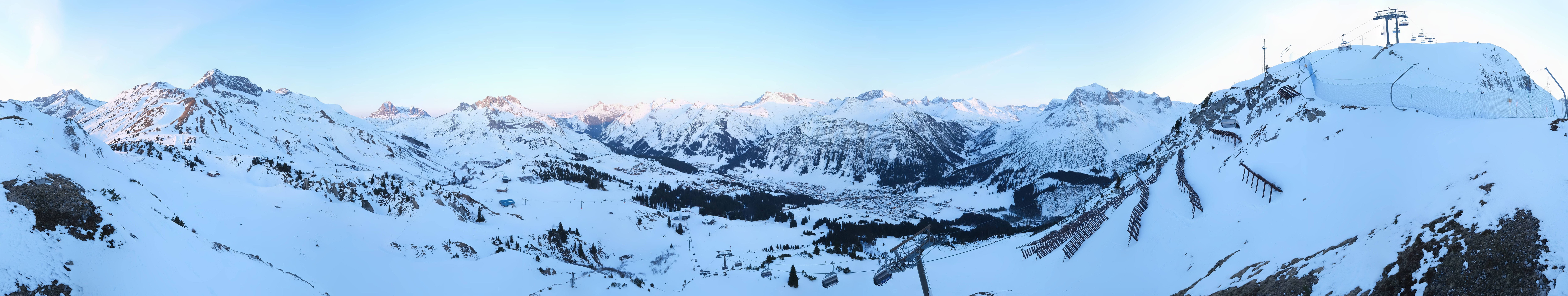 Archiv Foto Webcam Lech-Zürs: Kriegerhorn Panoramablick