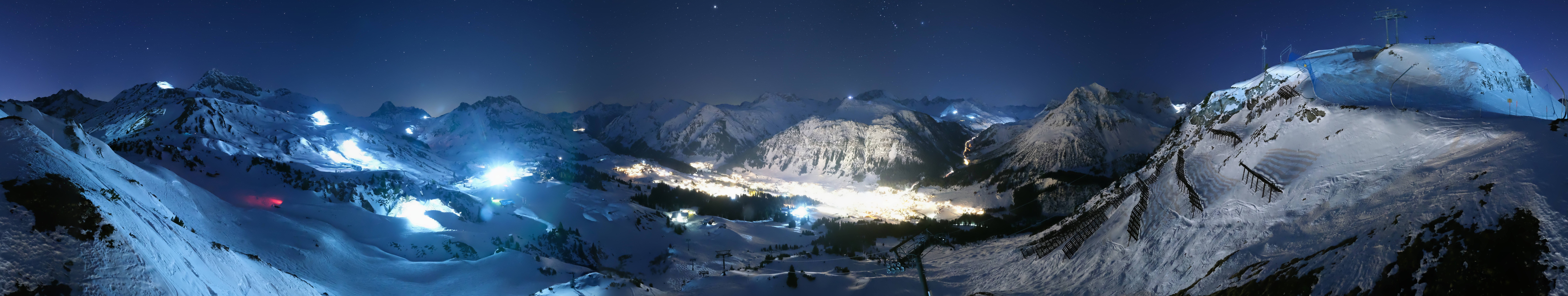 Archiv Foto Webcam Lech-Zürs: Kriegerhorn Panoramablick