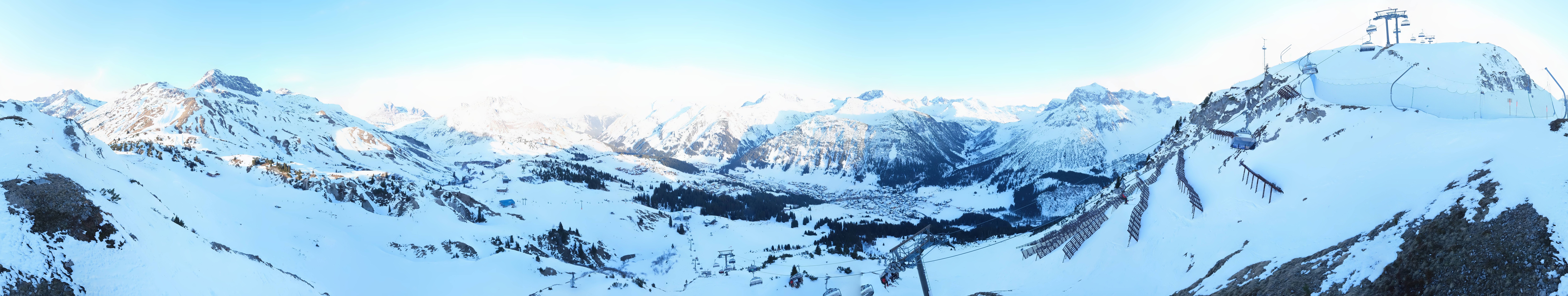 Archiv Foto Webcam Lech-Zürs: Kriegerhorn Panoramablick