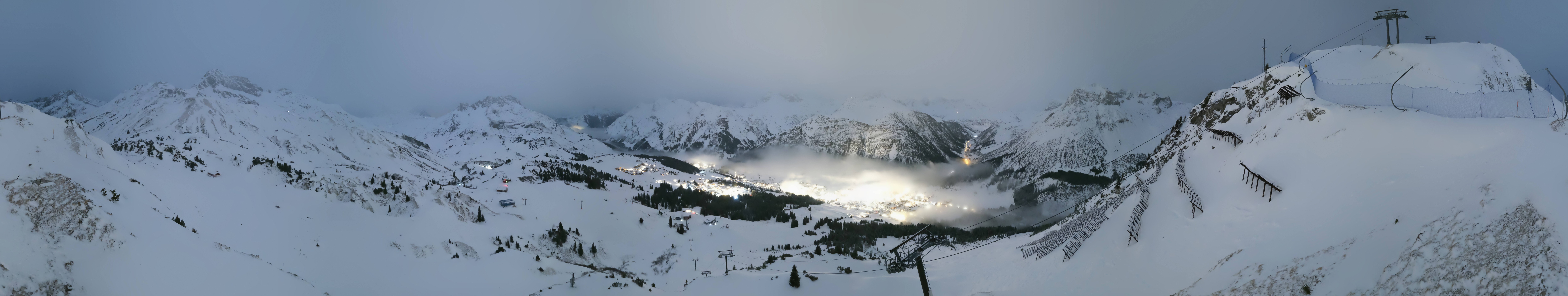 Archiv Foto Webcam Lech-Zürs: Kriegerhorn Panoramablick