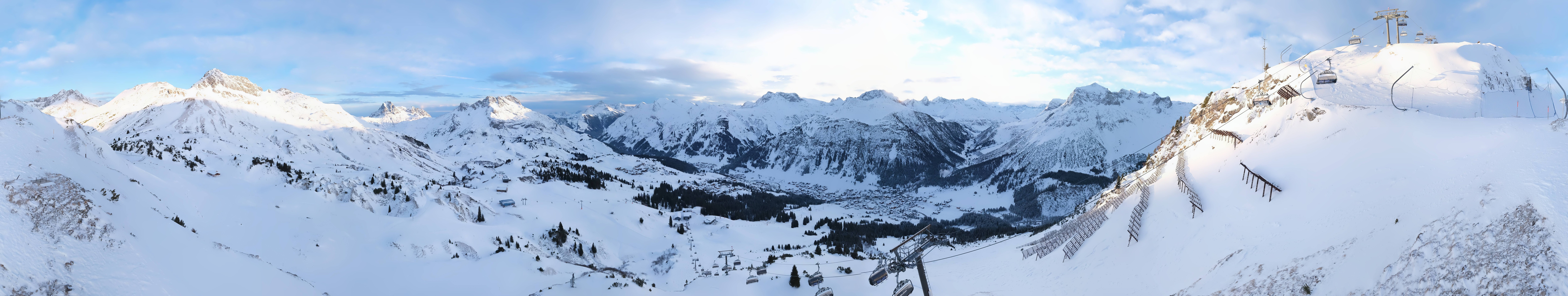 Archiv Foto Webcam Lech-Zürs: Kriegerhorn Panoramablick