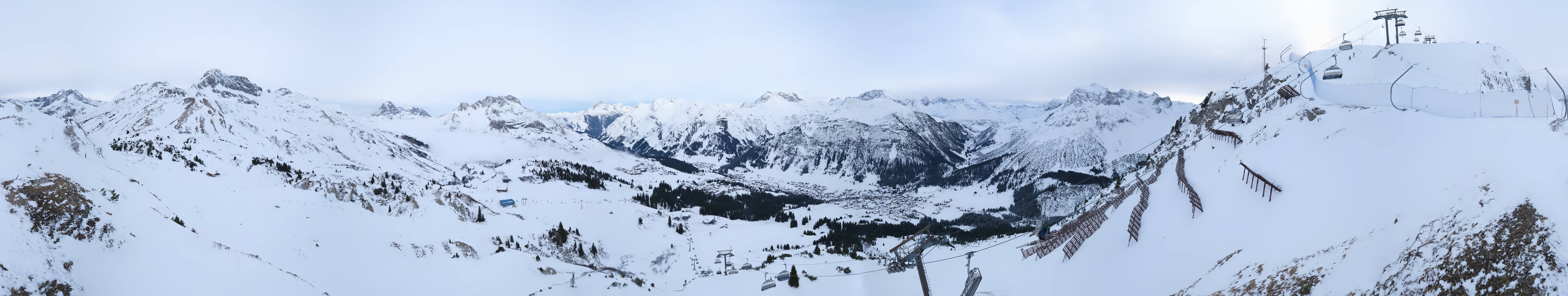 Archiv Foto Webcam Lech-Zürs: Kriegerhorn Panoramablick