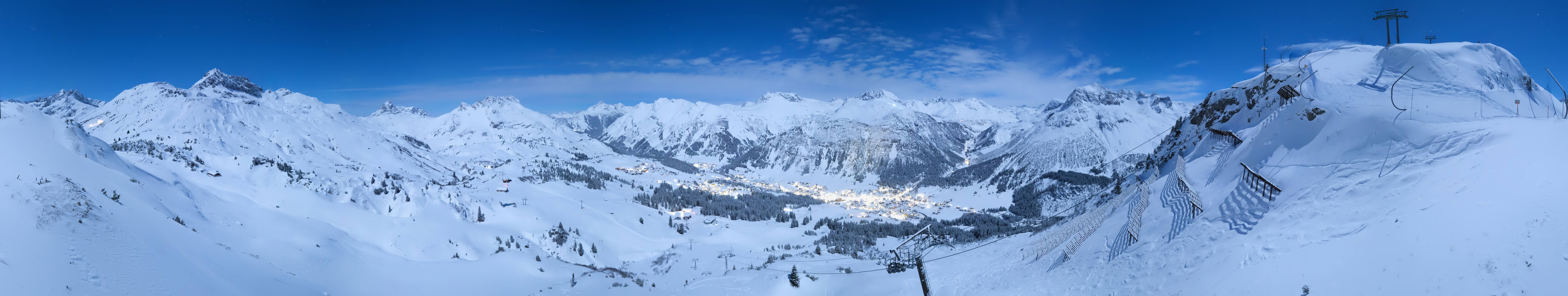 Archiv Foto Webcam Lech-Zürs: Kriegerhorn Panoramablick