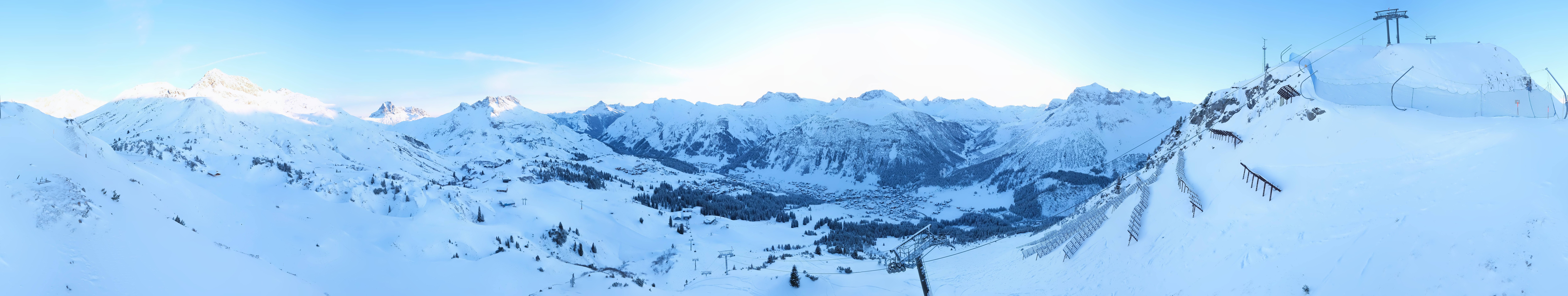 Archiv Foto Webcam Lech-Zürs: Kriegerhorn Panoramablick