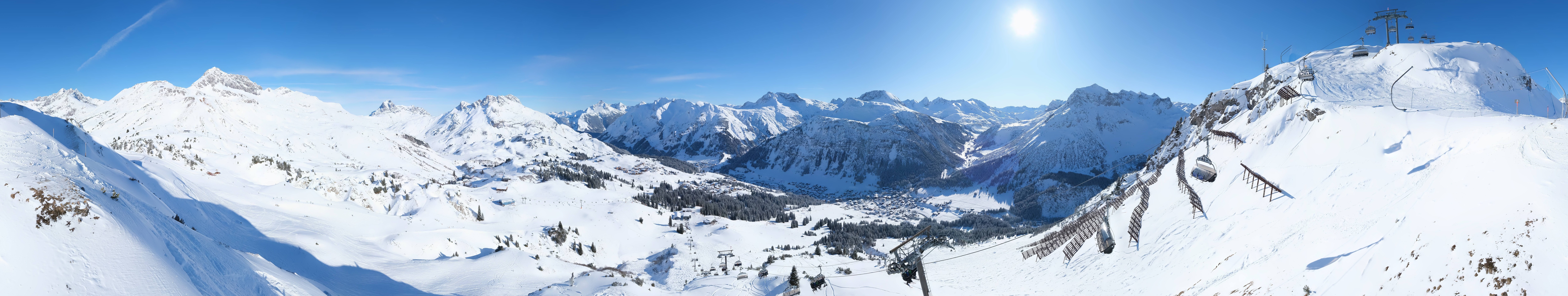 Archiv Foto Webcam Lech-Zürs: Kriegerhorn Panoramablick
