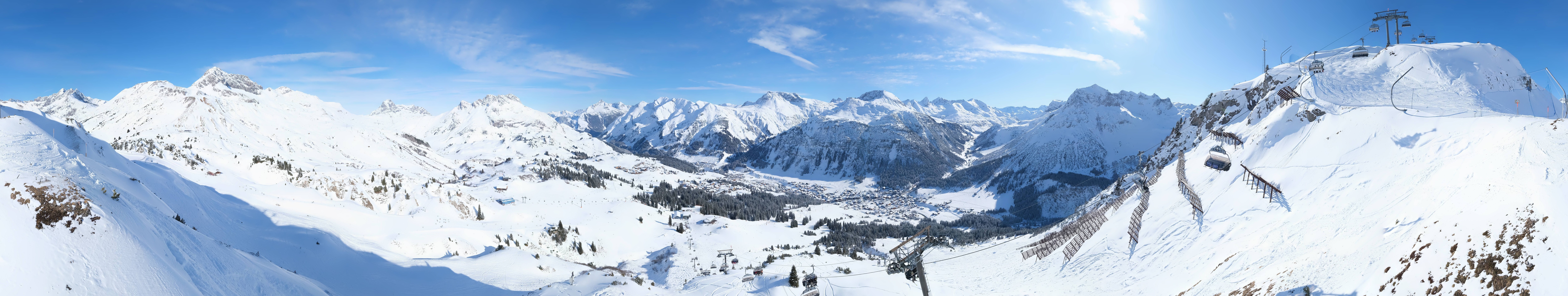 Archiv Foto Webcam Lech-Zürs: Kriegerhorn Panoramablick