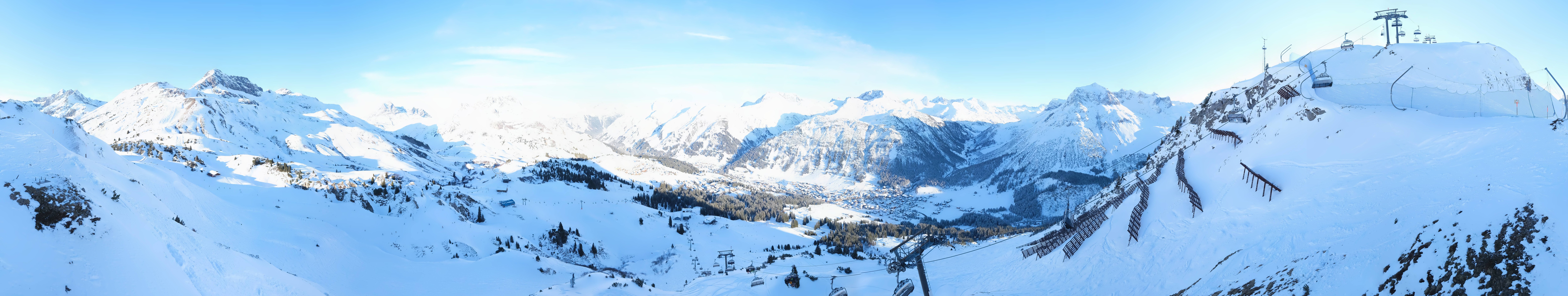 Archiv Foto Webcam Lech-Zürs: Kriegerhorn Panoramablick