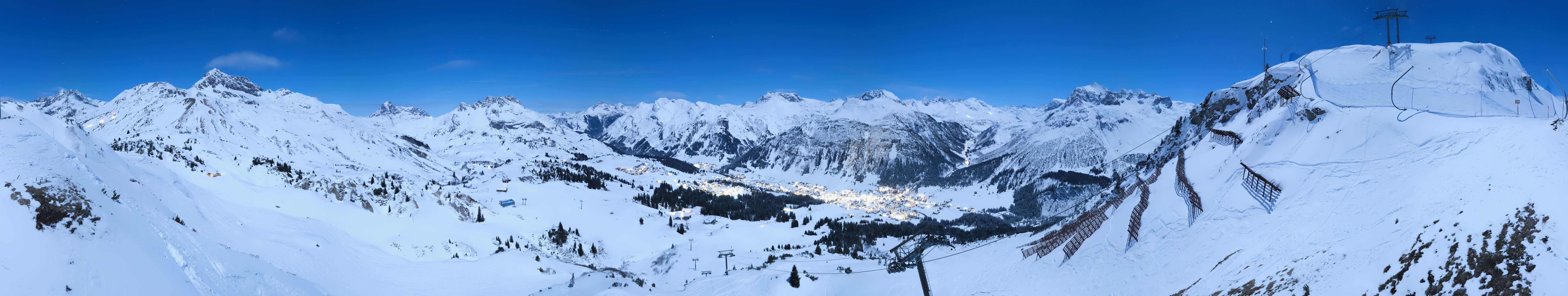 Archiv Foto Webcam Lech-Zürs: Kriegerhorn Panoramablick