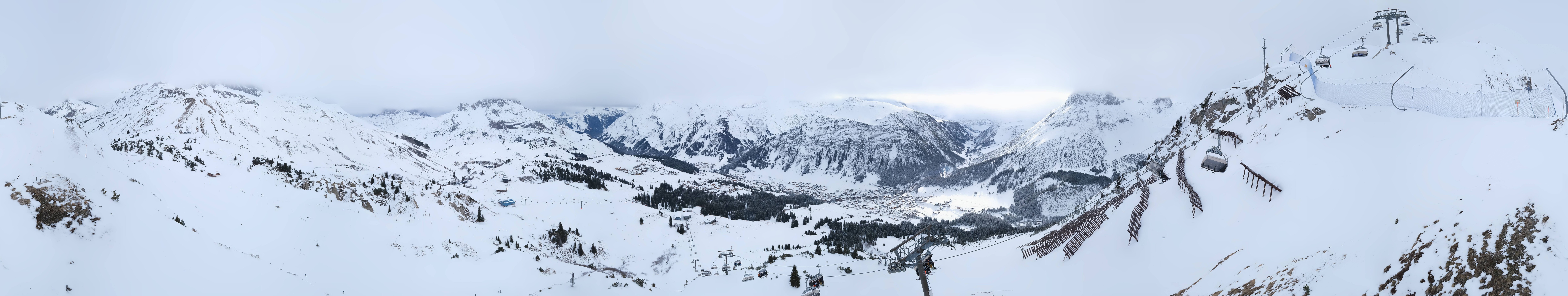 Archiv Foto Webcam Lech-Zürs: Kriegerhorn Panoramablick