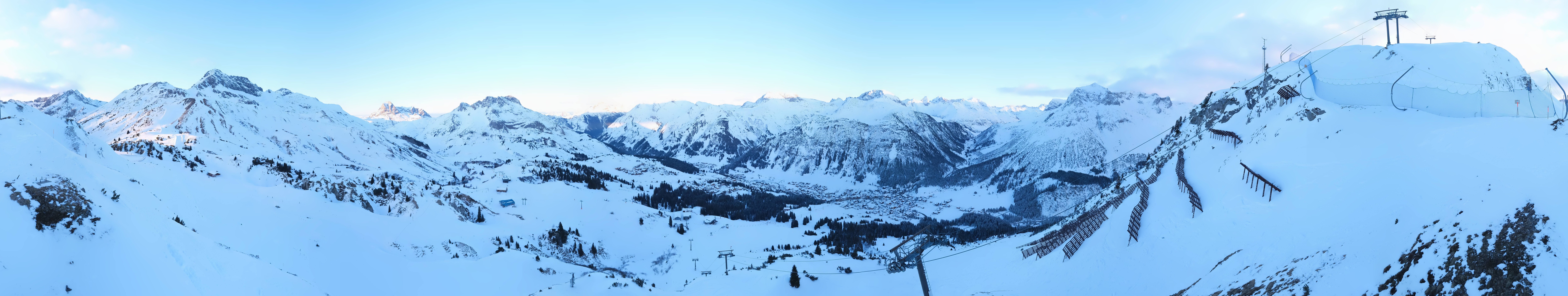 Archiv Foto Webcam Lech-Zürs: Kriegerhorn Panoramablick