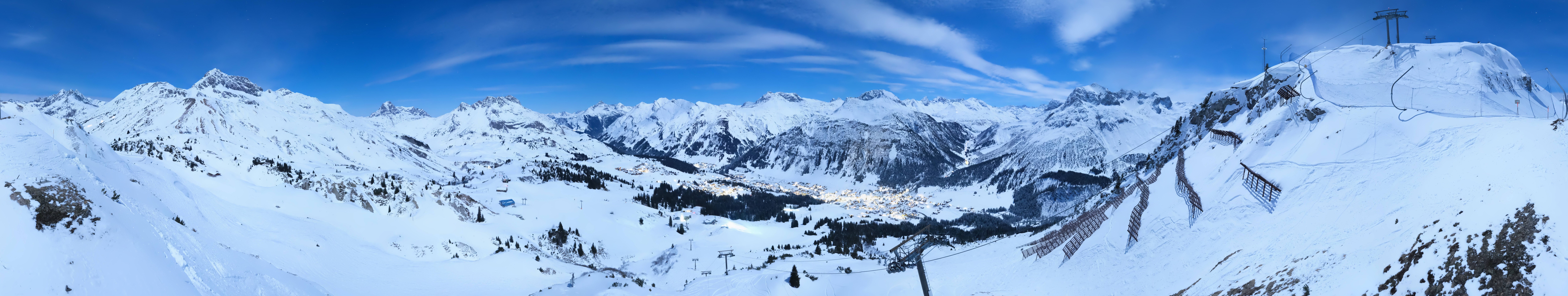 Archiv Foto Webcam Lech-Zürs: Kriegerhorn Panoramablick