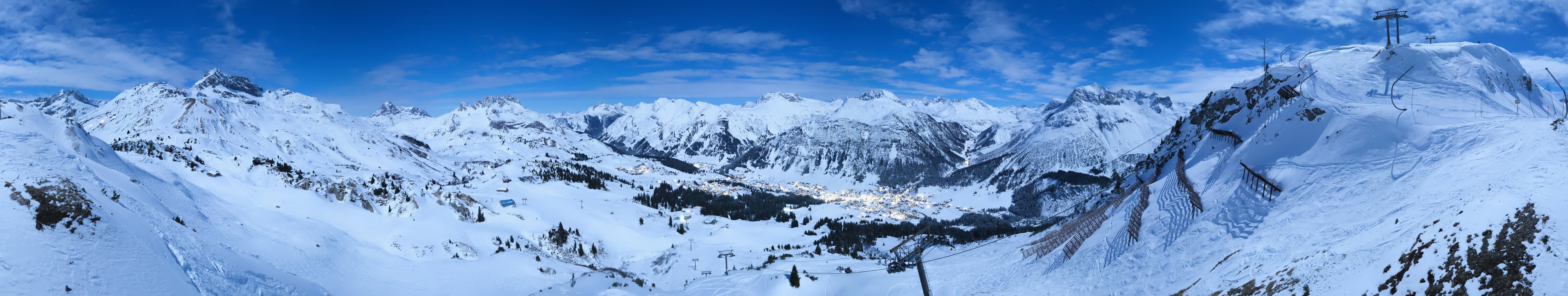 Archiv Foto Webcam Lech-Zürs: Kriegerhorn Panoramablick