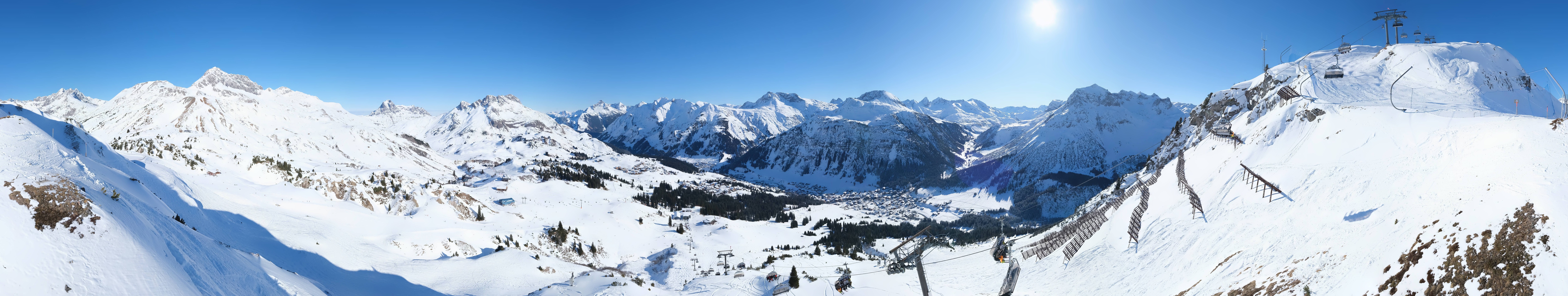 Archiv Foto Webcam Lech-Zürs: Kriegerhorn Panoramablick