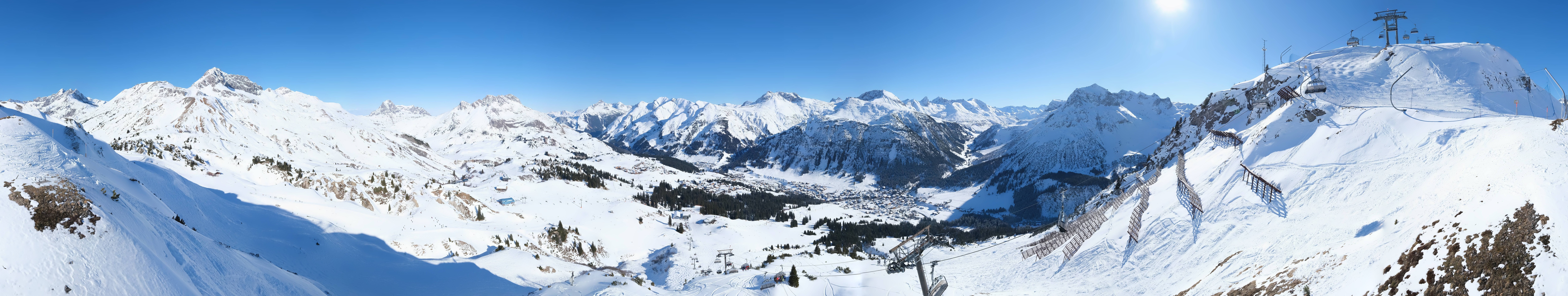 Archiv Foto Webcam Lech-Zürs: Kriegerhorn Panoramablick