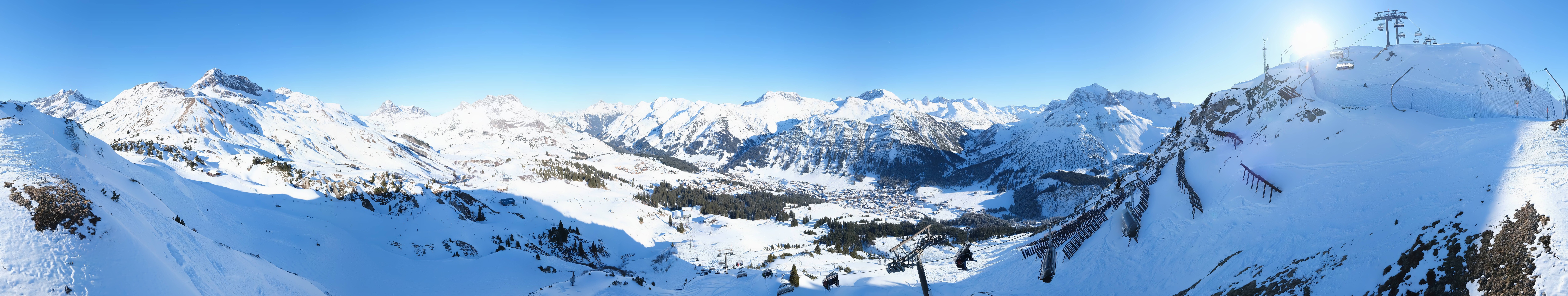 Archiv Foto Webcam Lech-Zürs: Kriegerhorn Panoramablick