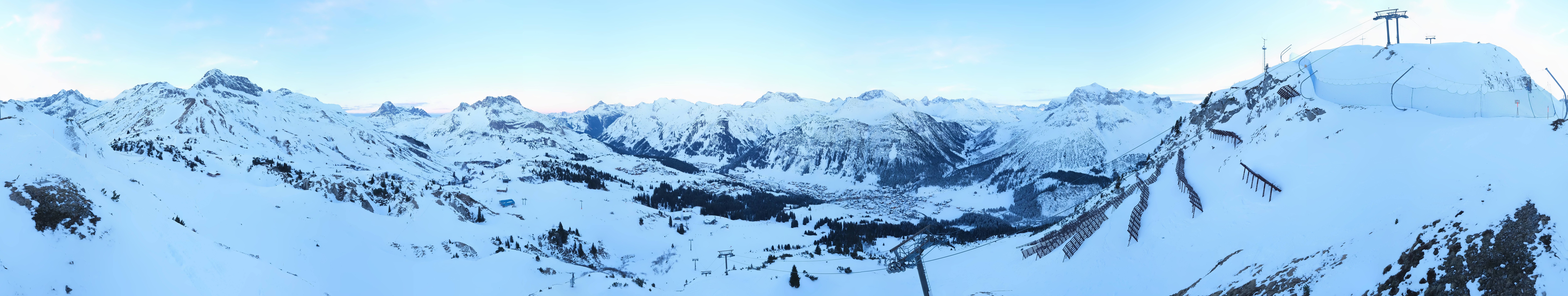 Archiv Foto Webcam Lech-Zürs: Kriegerhorn Panoramablick