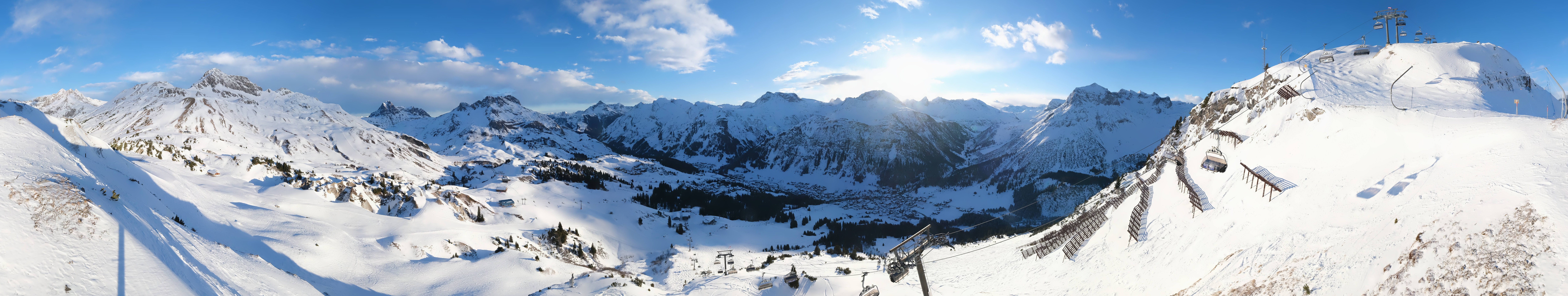 Archiv Foto Webcam Lech-Zürs: Kriegerhorn Panoramablick