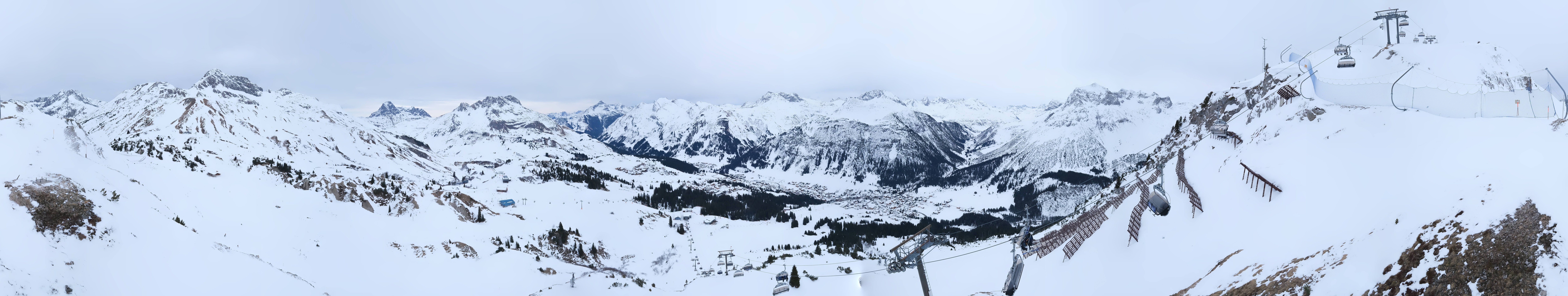 Archiv Foto Webcam Lech-Zürs: Kriegerhorn Panoramablick