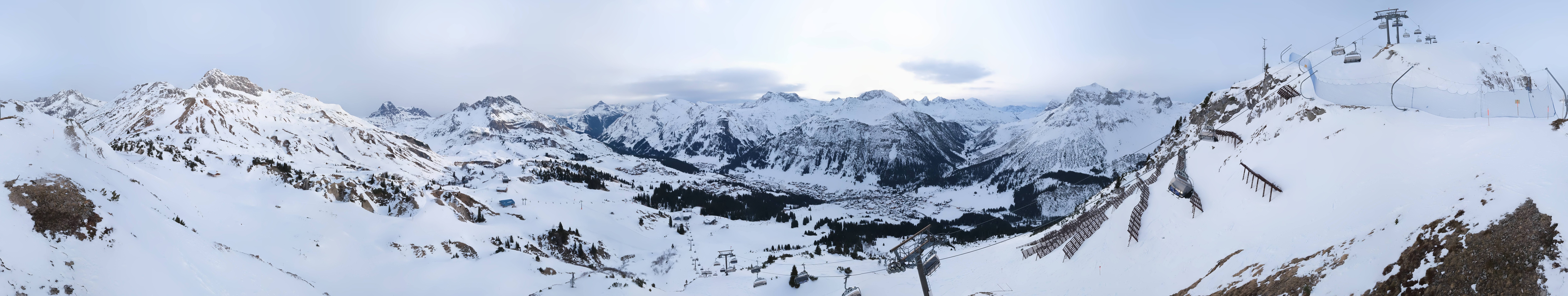 Archiv Foto Webcam Lech-Zürs: Kriegerhorn Panoramablick