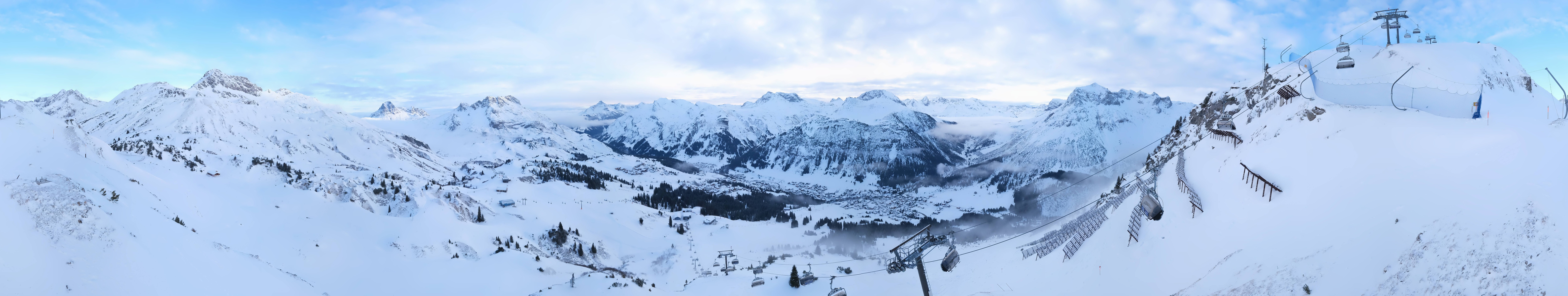 Archiv Foto Webcam Lech-Zürs: Kriegerhorn Panoramablick