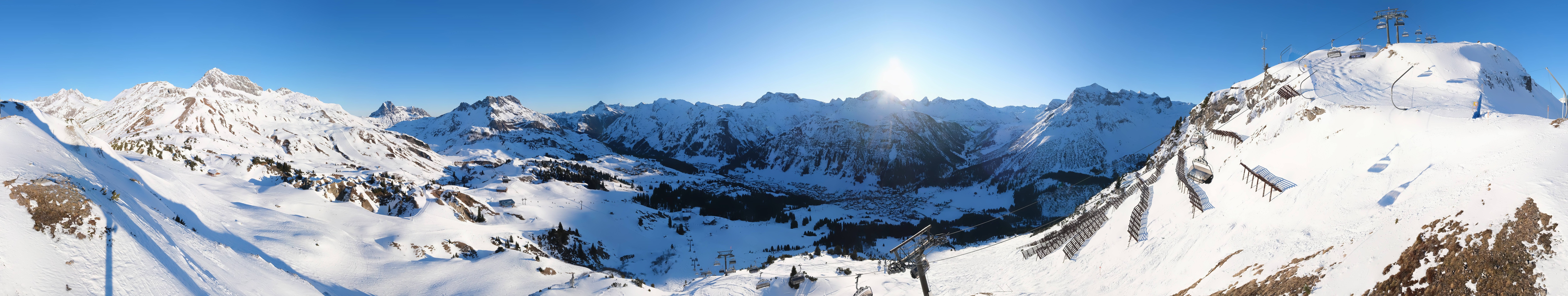 Archiv Foto Webcam Lech-Zürs: Kriegerhorn Panoramablick