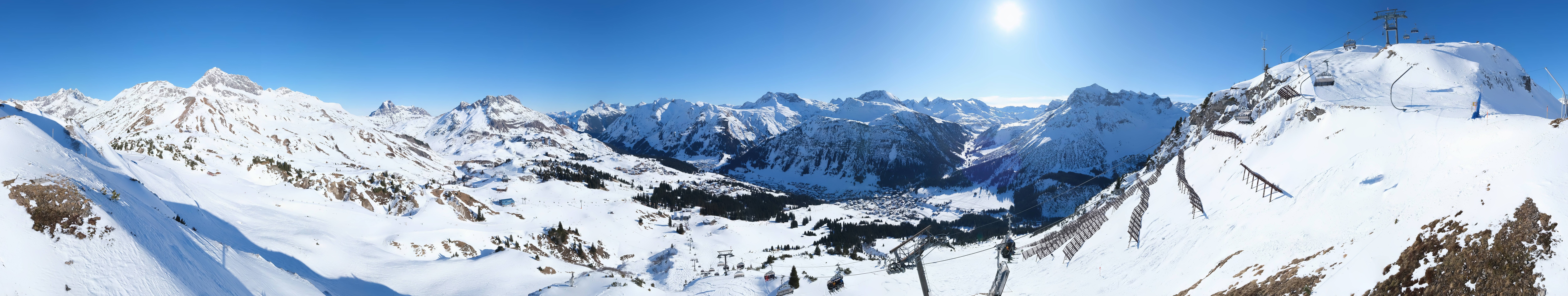 Archiv Foto Webcam Lech-Zürs: Kriegerhorn Panoramablick