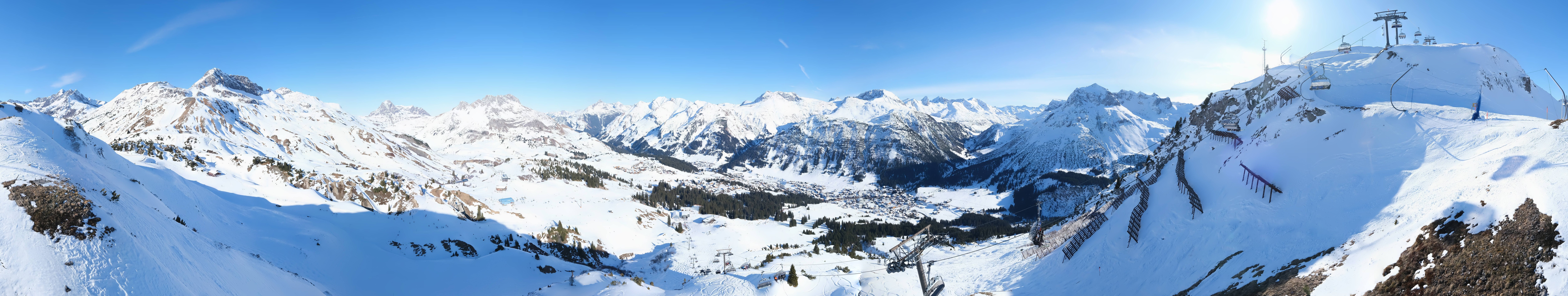 Archiv Foto Webcam Lech-Zürs: Kriegerhorn Panoramablick