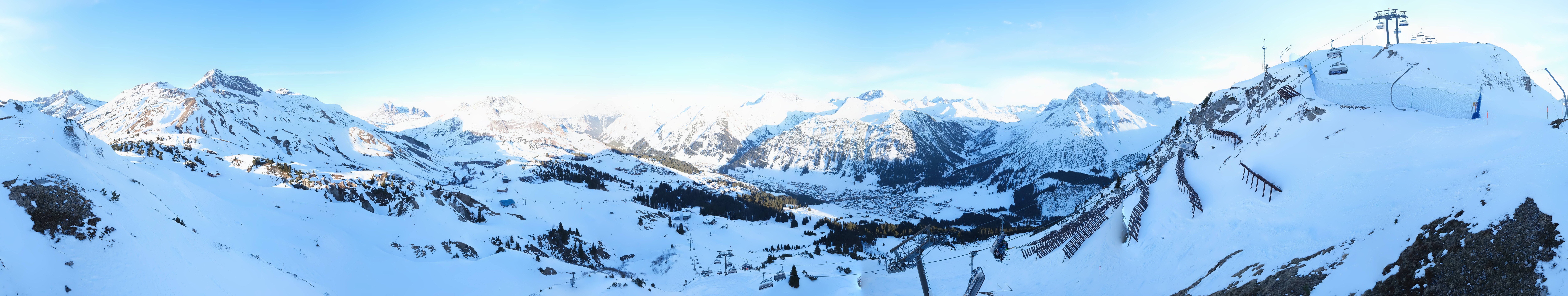 Archiv Foto Webcam Lech-Zürs: Kriegerhorn Panoramablick