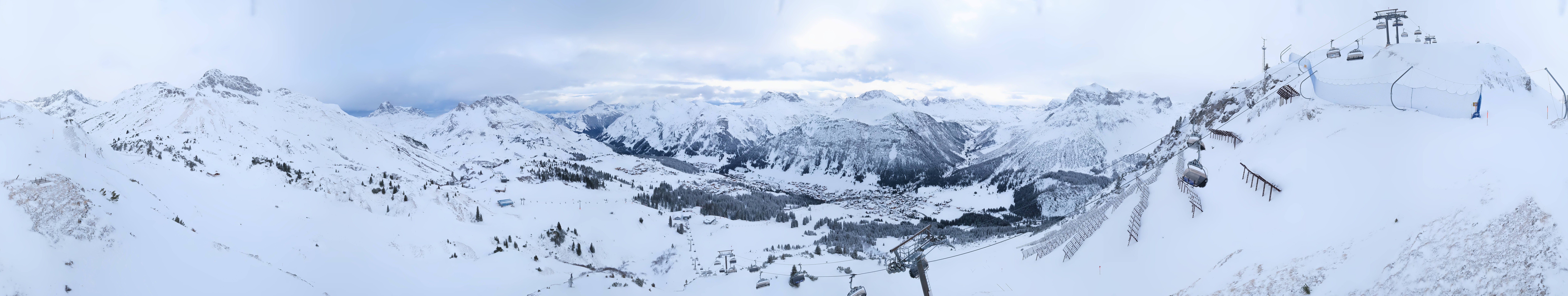Archiv Foto Webcam Lech-Zürs: Kriegerhorn Panoramablick