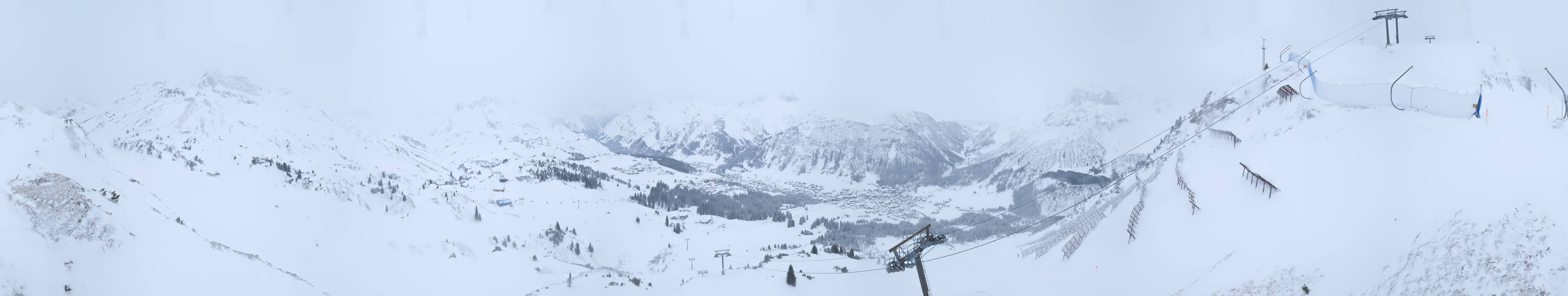 Archiv Foto Webcam Lech-Zürs: Kriegerhorn Panoramablick
