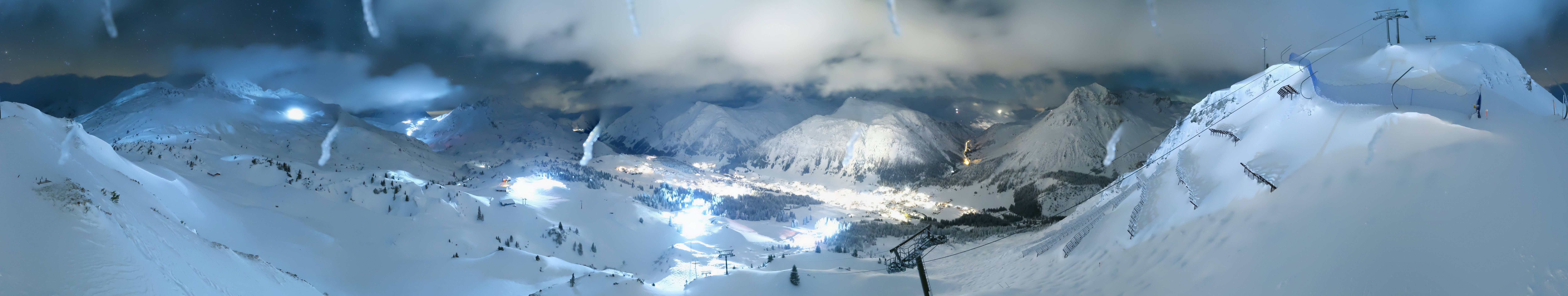 Archiv Foto Webcam Lech-Zürs: Kriegerhorn Panoramablick