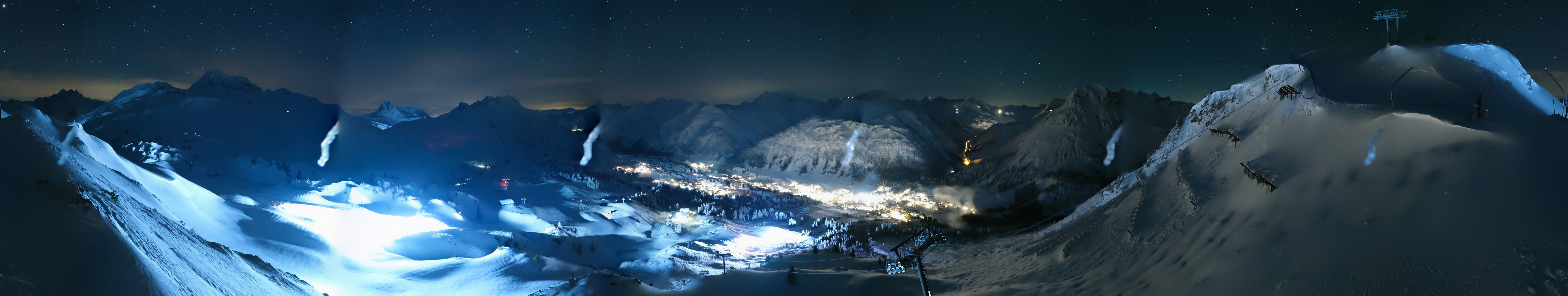 Archiv Foto Webcam Lech-Zürs: Kriegerhorn Panoramablick