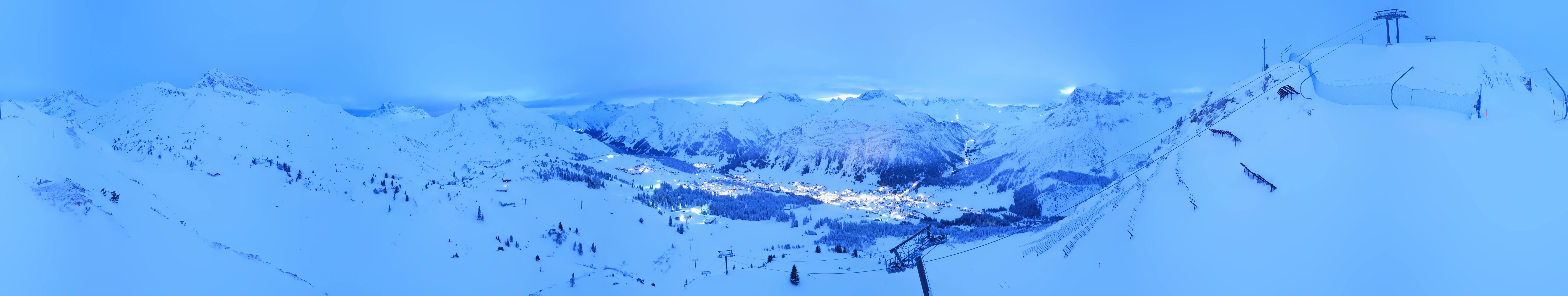 Archiv Foto Webcam Lech-Zürs: Kriegerhorn Panoramablick