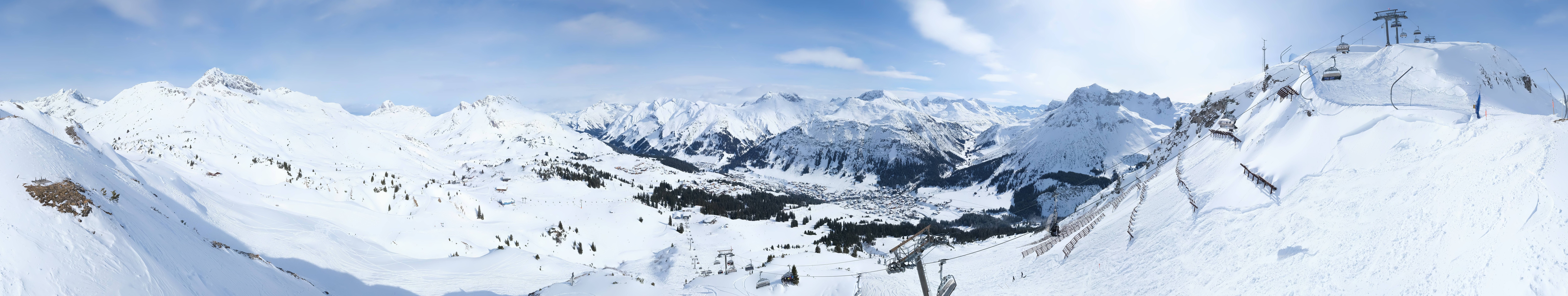 Archiv Foto Webcam Lech-Zürs: Kriegerhorn Panoramablick