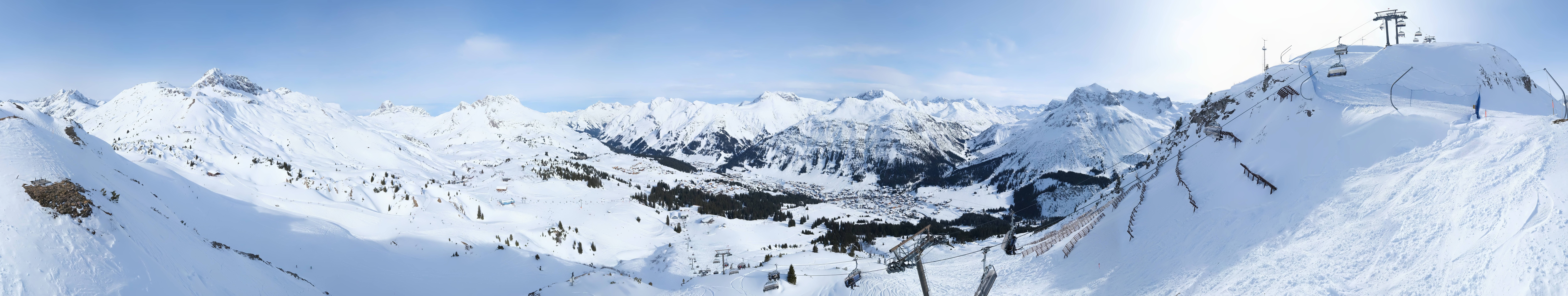 Archiv Foto Webcam Lech-Zürs: Kriegerhorn Panoramablick