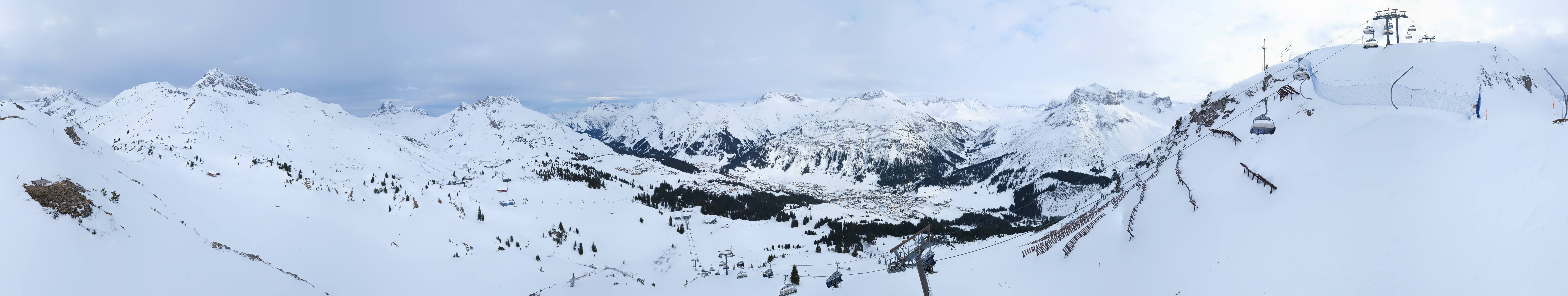 Archiv Foto Webcam Lech-Zürs: Kriegerhorn Panoramablick