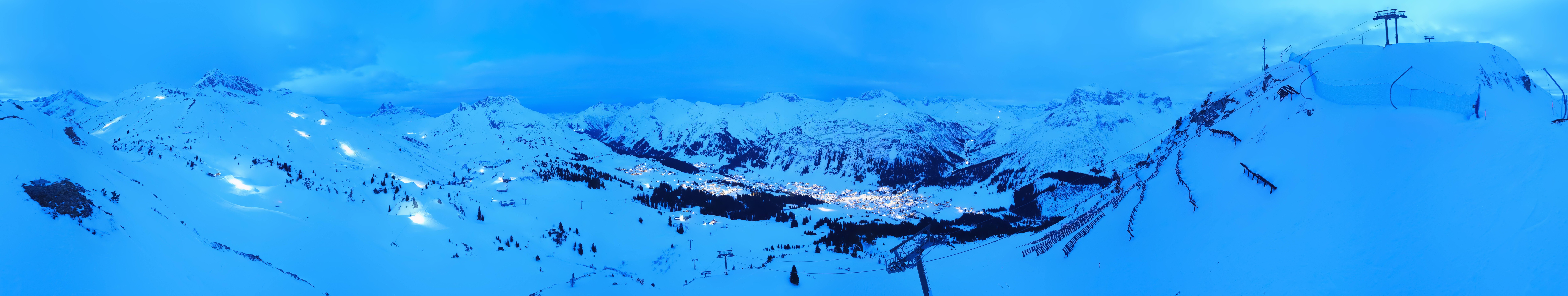 Archiv Foto Webcam Lech-Zürs: Kriegerhorn Panoramablick