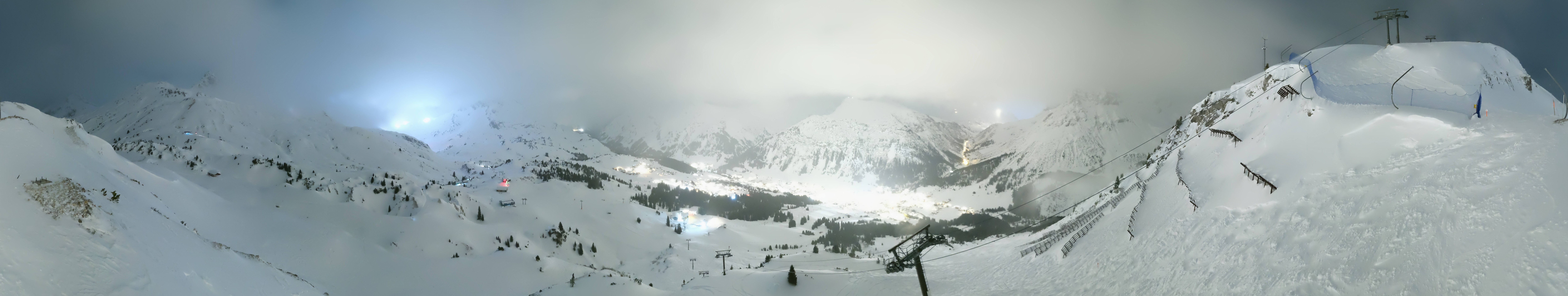 Archiv Foto Webcam Lech-Zürs: Kriegerhorn Panoramablick