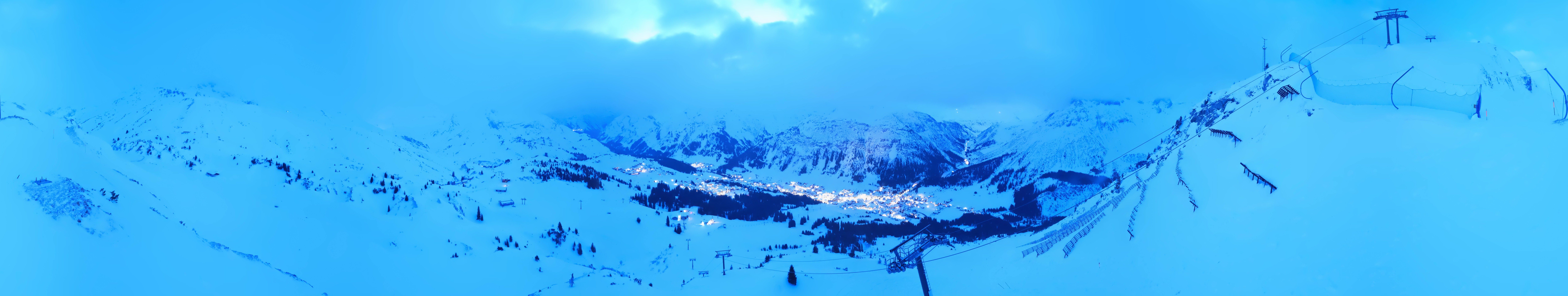 Archiv Foto Webcam Lech-Zürs: Kriegerhorn Panoramablick