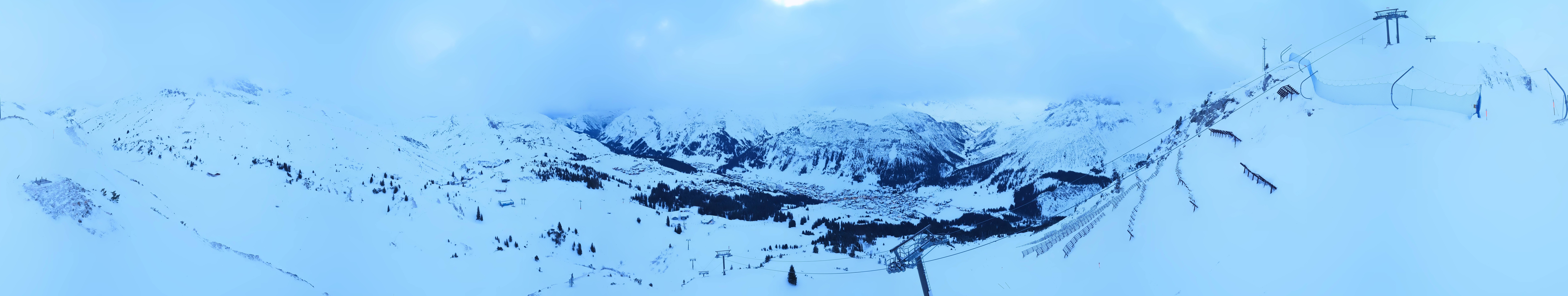 Archiv Foto Webcam Lech-Zürs: Kriegerhorn Panoramablick