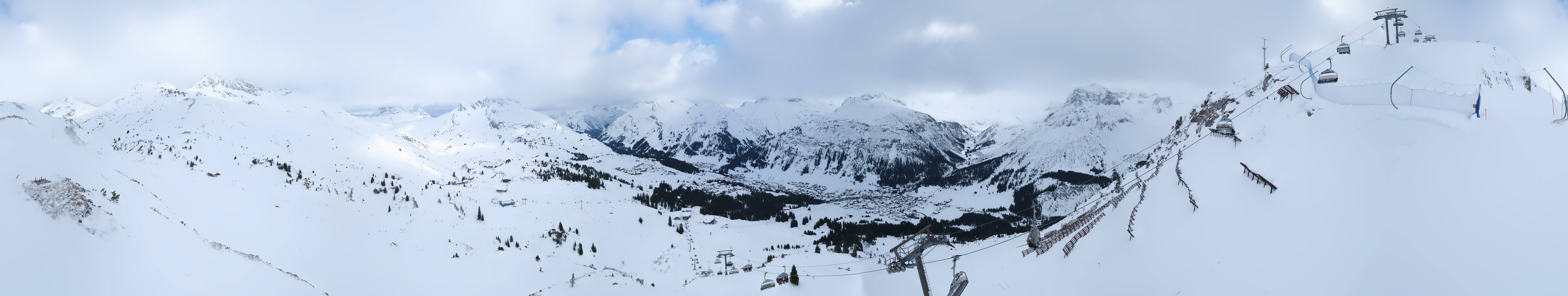 Archiv Foto Webcam Lech-Zürs: Kriegerhorn Panoramablick