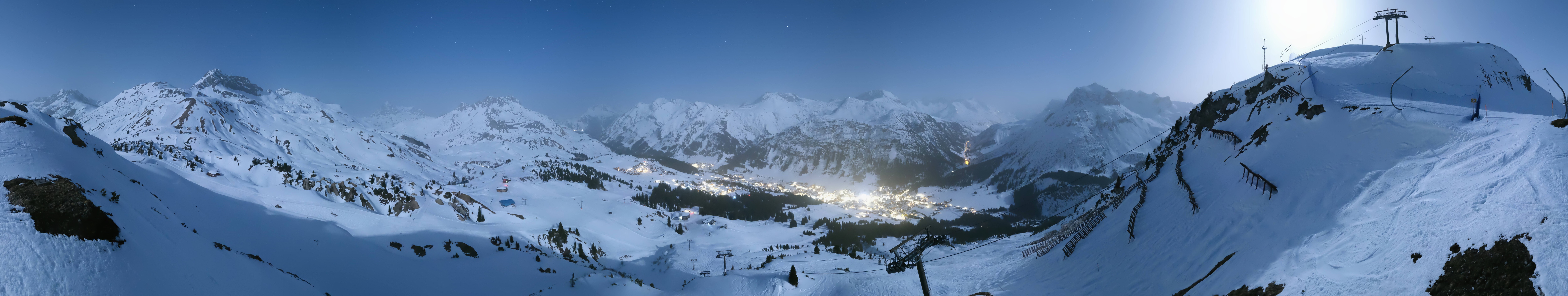 Archiv Foto Webcam Lech-Zürs: Kriegerhorn Panoramablick