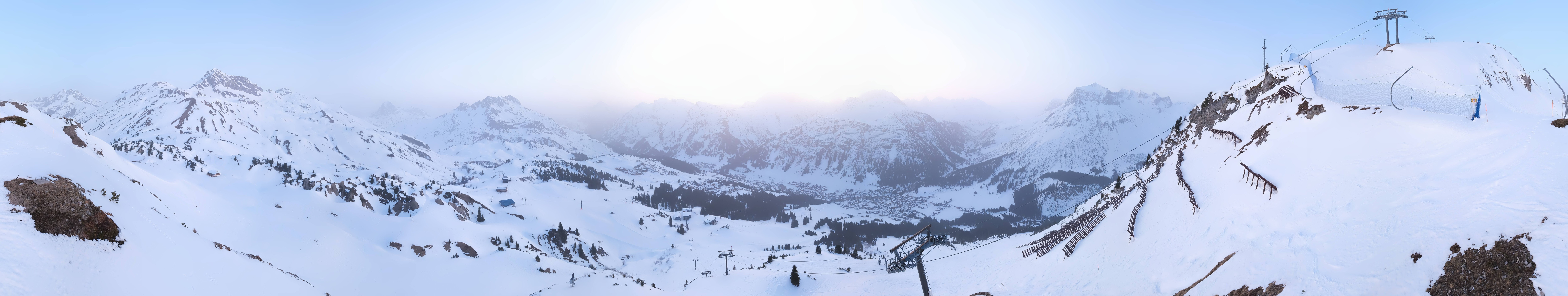 Archiv Foto Webcam Lech-Zürs: Kriegerhorn Panoramablick